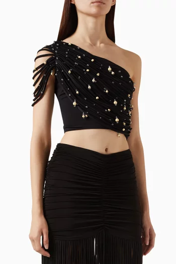 Lyria Embellished Top in Jersey