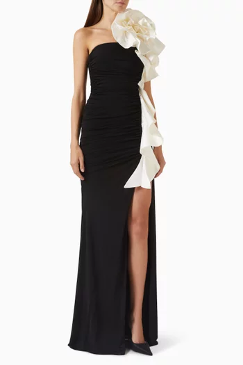 Cecilia One-shoulder Gown in Taffeta