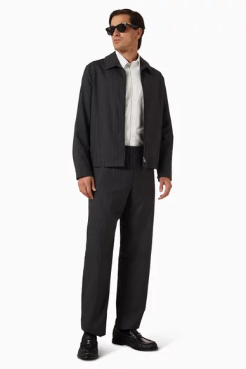 Pinstriped Jacket in Wool