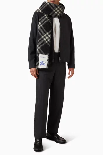 Checked Scarf in Wool