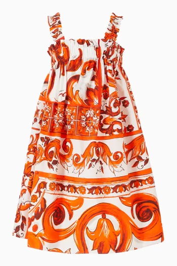 Majolica-print Dress in Cotton