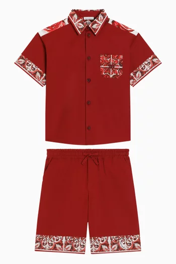 Majolica-print Shirt in Poplin