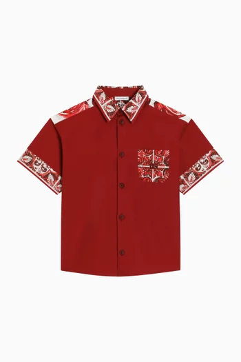 Majolica-print Shirt in Poplin