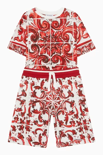 Majolica-print T-shirt in Cotton Jersey