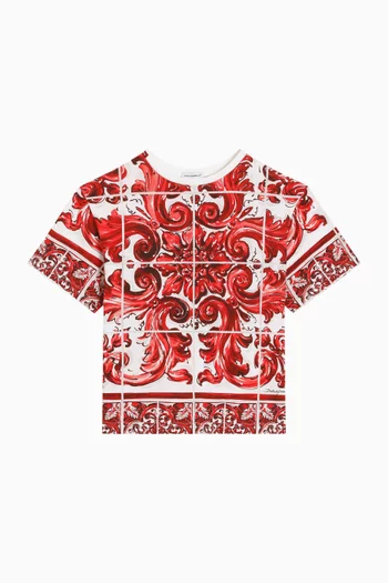 Majolica-print T-shirt in Cotton Jersey