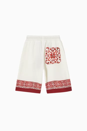 Majolica-print Shorts in Cotton