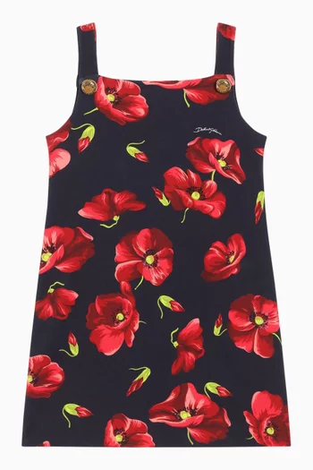 Poppy-print Interlock Dress