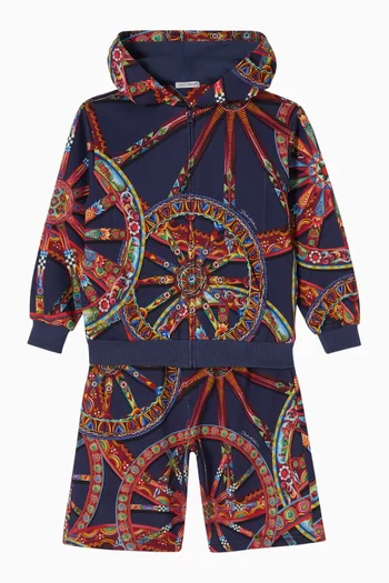 Carretto-print Sweatshirt in Cotton