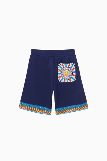 Carretto-Print Shorts in Fleece