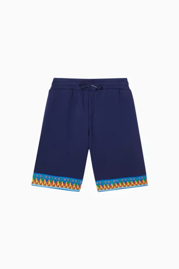 Carretto-Print Shorts in Fleece