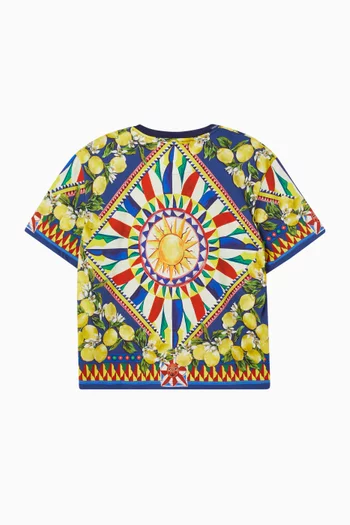 Cartwheel Print T-Shirt in Cotton