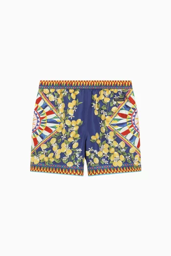 Carretto-print Swim Boxer Shorts