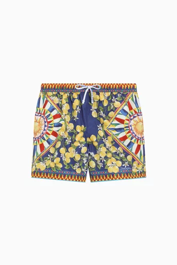 Carretto-print Swim Boxer Shorts