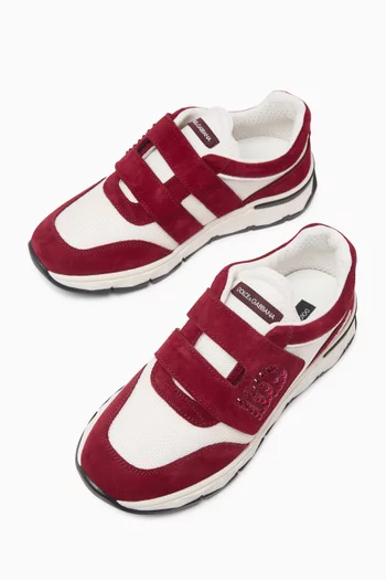 Sneakers in Suede % Calfskin Leather