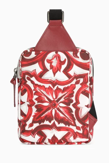 Majolica-print Belt Bag in Nylon