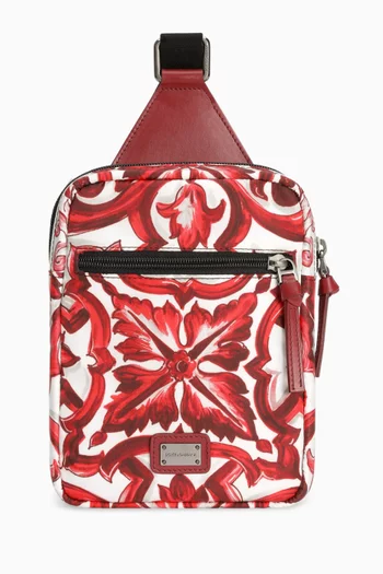 Majolica-print Belt Bag in Nylon