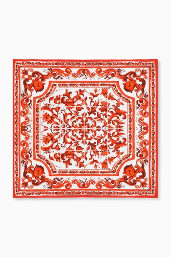 Majolica-print Blanket in Cotton
