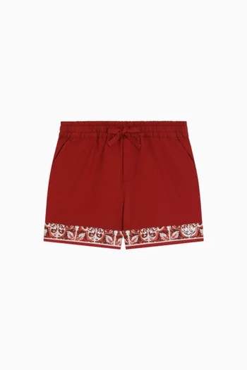 Majolica-print Shorts
