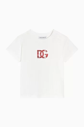 Embossed-logo T-shirt in Cotton Jersey