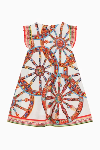 Cartwheel Print Dress