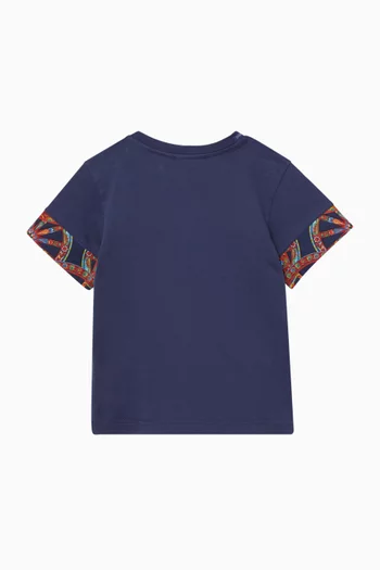Carretto-print T-shirt in Cotton