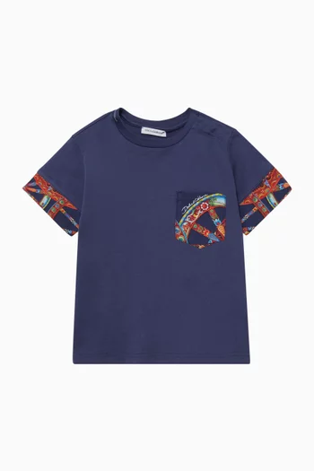 Carretto-print T-shirt in Cotton