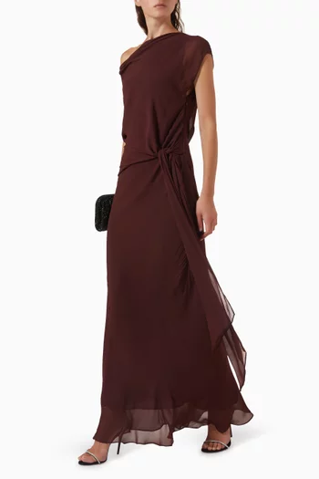 Amanda Drape Dress in Georgette