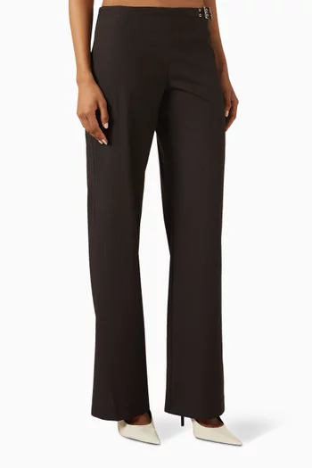 Sazriel Buckle Pants in Pinstripe Suiting