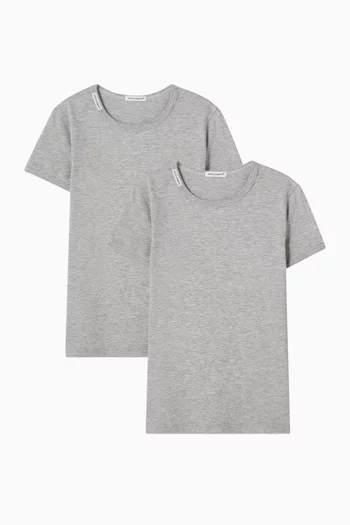 Logo T-shirts in Cotton , Set of 2