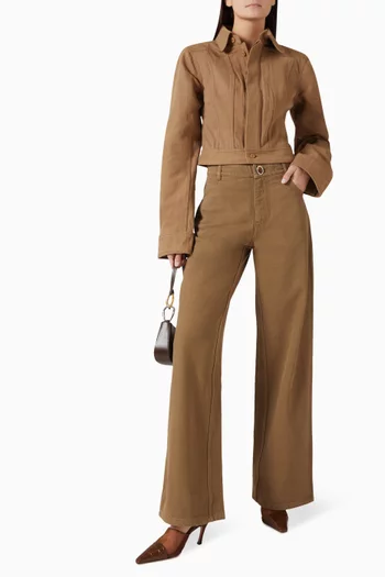 Relaxed Quartz Wide-leg Jeans in Denim