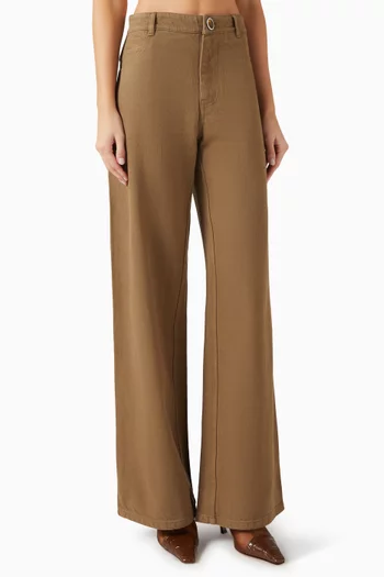 Relaxed Quartz Wide-leg Jeans in Denim
