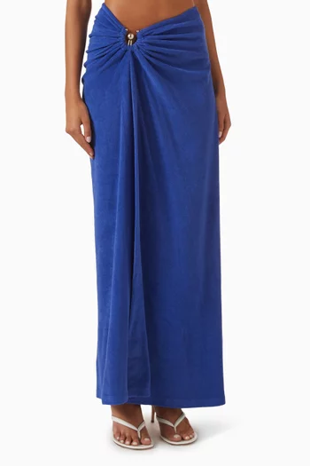 Loop-back Ruched Skirt
