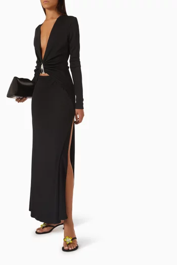 Crystal-pendant Dress