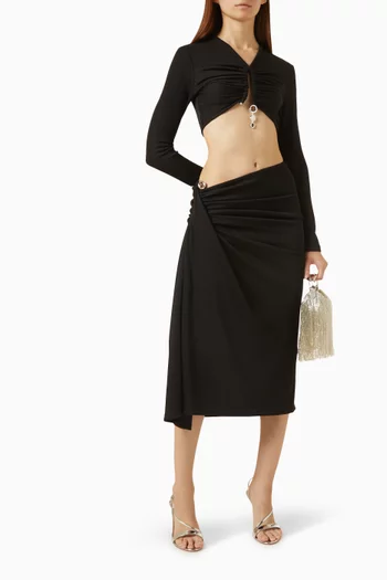 Droplet Crystal Clasp Cascade Skirt
