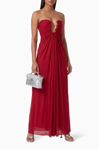 Helix Crystal Strapless Gown