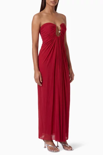 Helix Crystal Strapless Gown