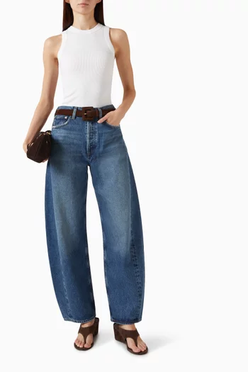 Luna High-rise Taper Jeans in Denim