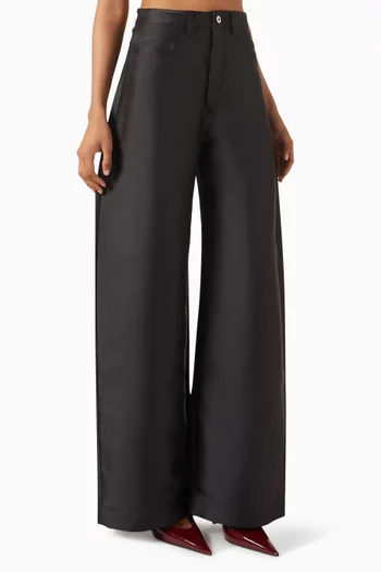 Boyfriend Pants in Satin