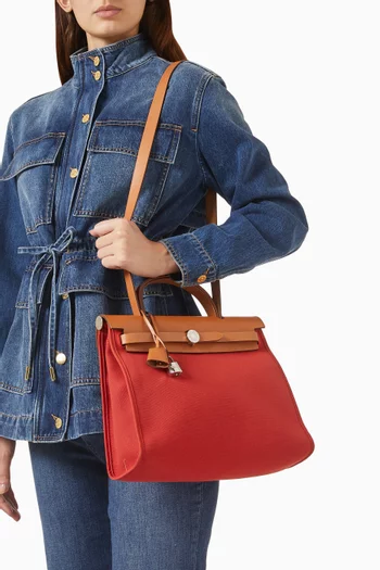 Herbag Zip 31 Bag in Toile & Leather