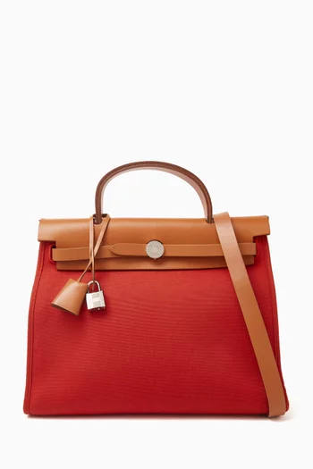 Herbag Zip 31 Bag in Toile & Leather