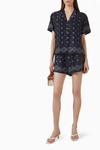 Camp Shirt in Rayon-blend