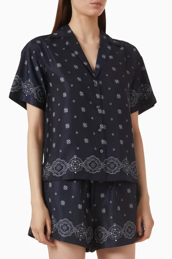 Camp Shirt in Rayon-blend