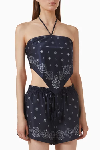 Recess Hankerchief Top in Rayon-blend