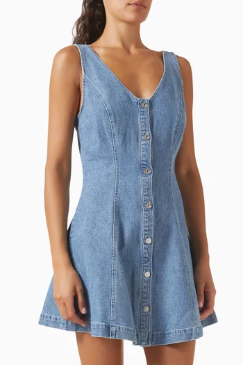 Flouncy Dress in Denim