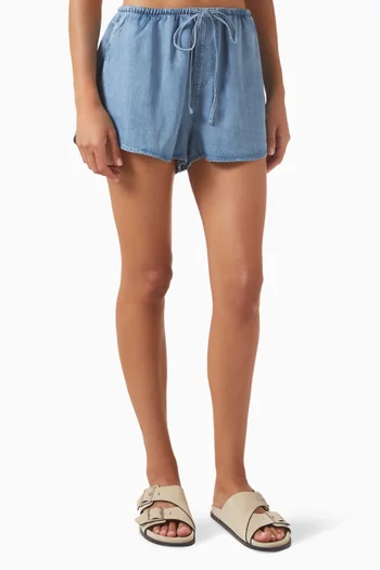Pull-on Shorts in Denim
