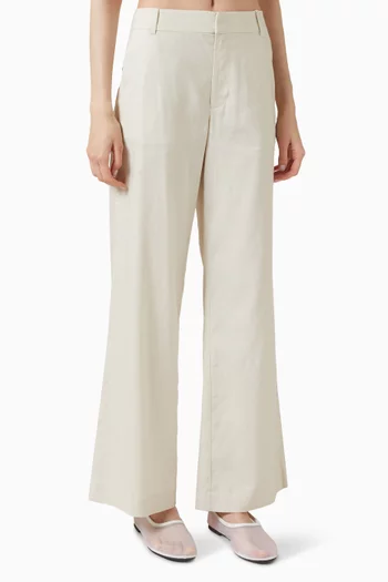 Wide-leg Pants in Linen Blend