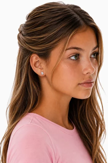 Junior Pear Diamond Studs