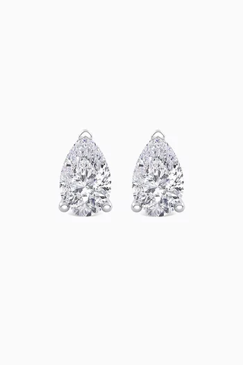 Junior Pear Diamond Studs