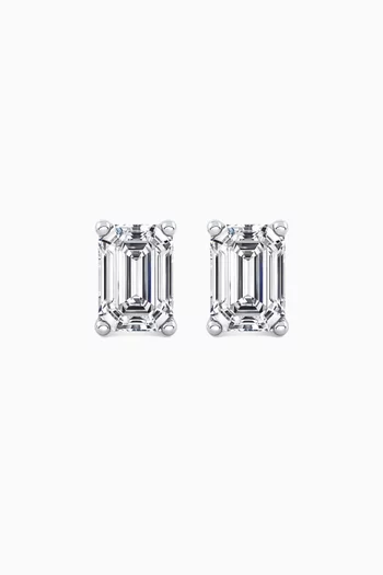 Junior Emerald Diamond Studs