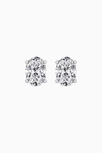 Junior Oval Diamond Studs